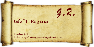 Gál Regina névjegykártya